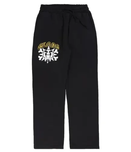 Gangs Don’t Die Bones Straight Leg Sweatpants (Black)