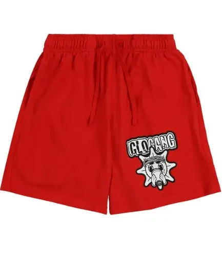 Glo Gang Sun Font Red Shorts