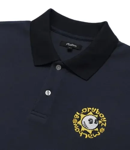 Navy Malbon x Gloryboyz Polo Tee