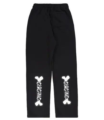 Gangs Don’t Die Bones Straight Leg Sweatpants (Black)